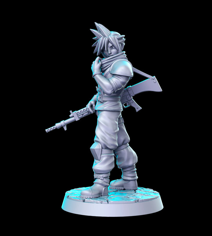 Cloud Crisis Core - RNE Studio - 3d printed - 32mm - dnd - miniature - unpainted