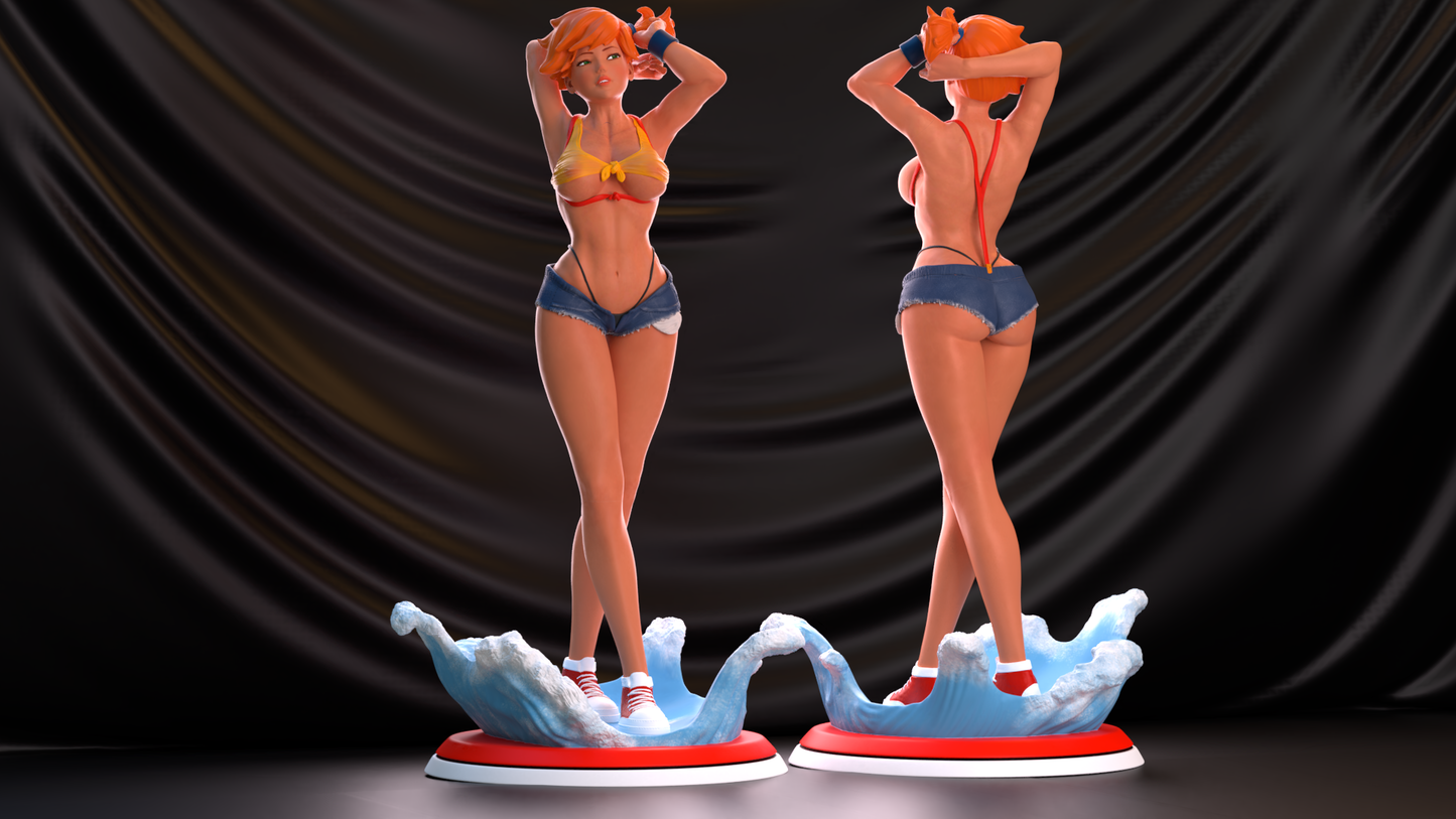 Misty - Pokemon - sfw - nsfw - 3d printed statue - UNPAINTED