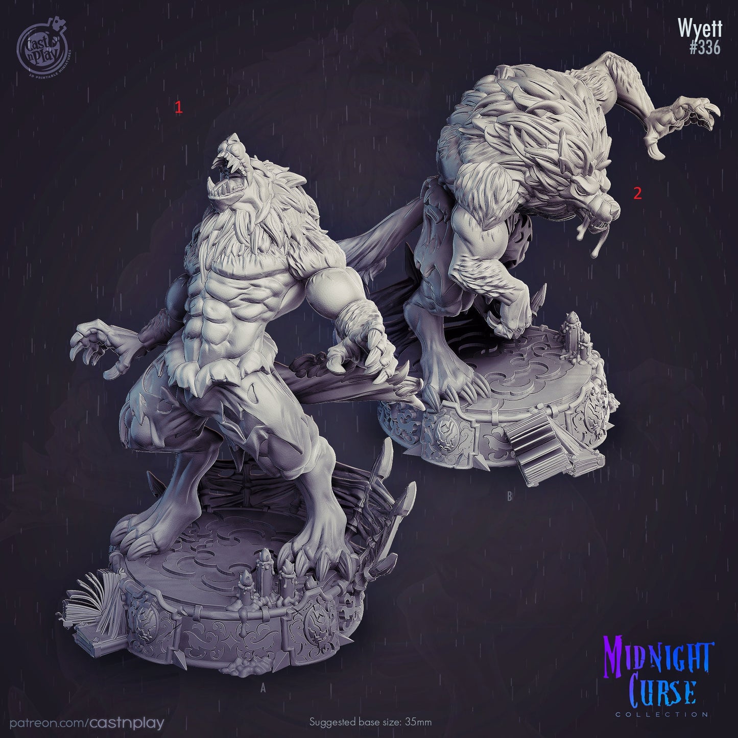 Wyett - 32mm scaled miniature - D&D - Pathfinder - 40K - Fantasy Mini - Cast n play