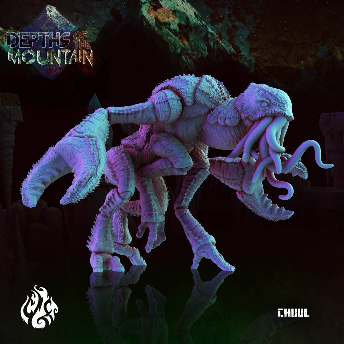 Chuul - 32mm - D&D - pathfinder - 40k - tabletop - fantasy miniature - crippled God Foundry