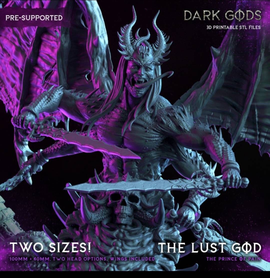 The Lust God - The Prince of pain - Dark Gods - 32mm - D&D - pathfinder - tabletop - RPG - fantasy - miniature