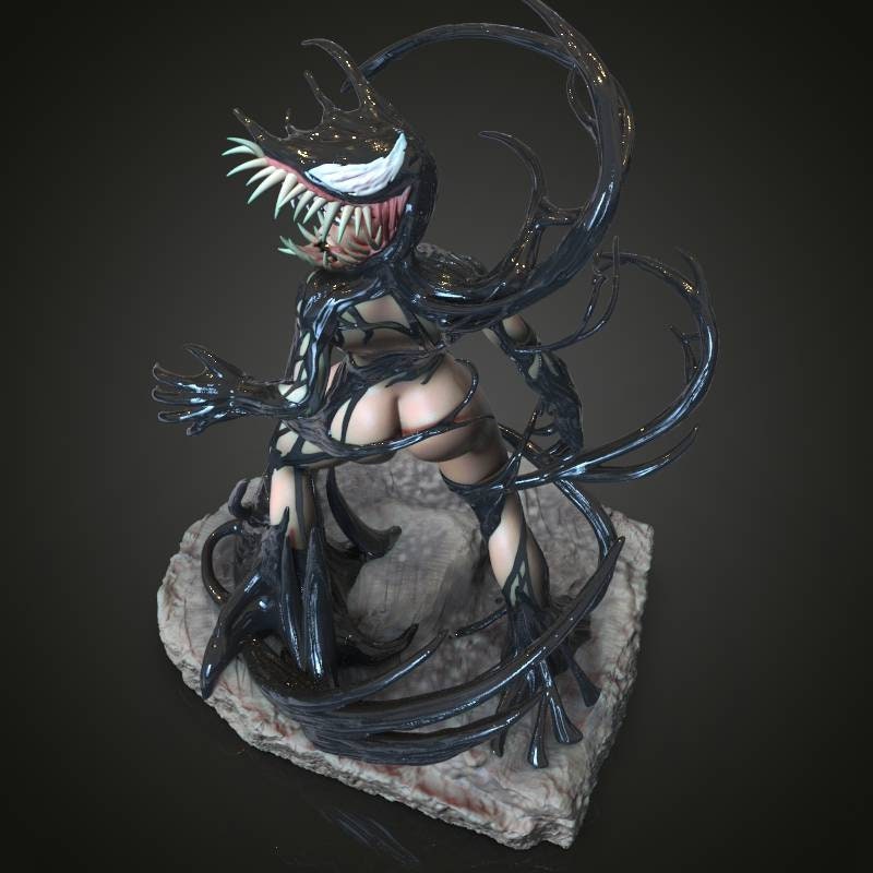 Bride of venom - Sexy -  fan art - unpainted - 3d printed - figurine