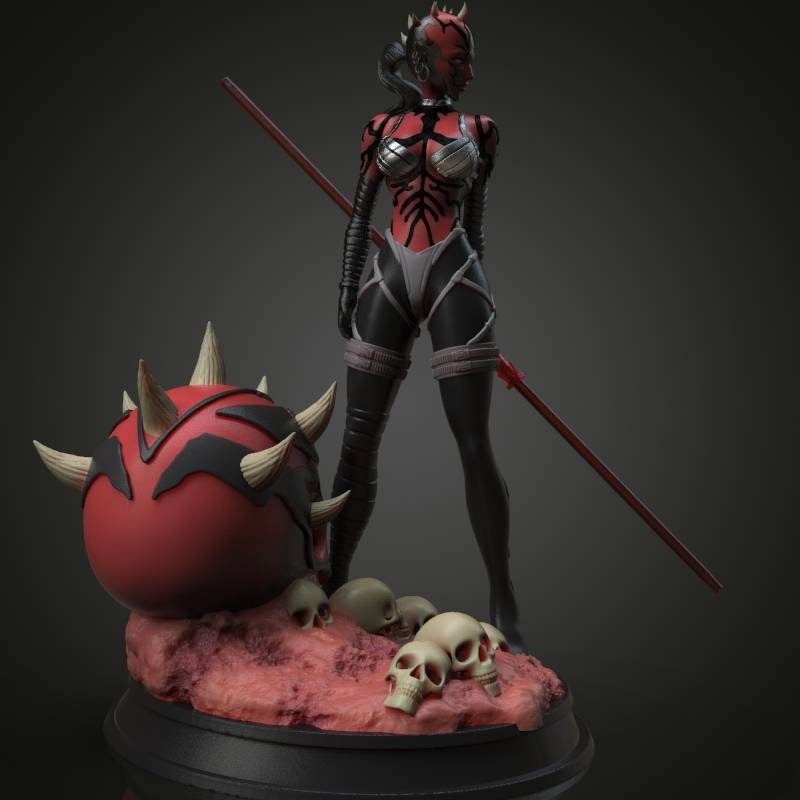 lady Darth Maul -Sexy - sfw - NSFW - fan art - unpainted - 3d printed - figure