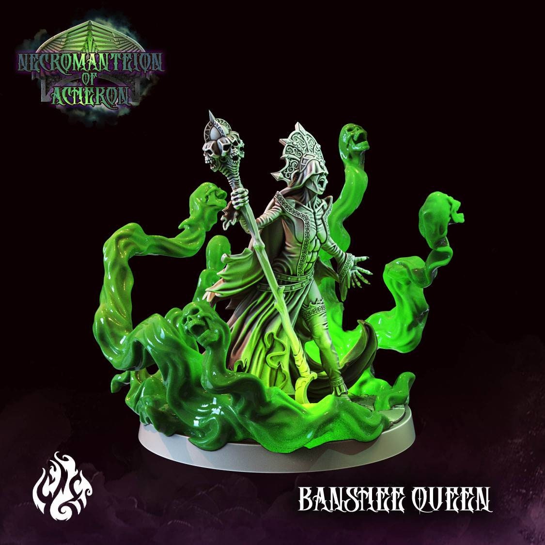 Banshee Queen - 32mm - fantasy - tabletop - RPG - Crippled God Foundry - Necromanteion of Acheron - unpainted - miniature