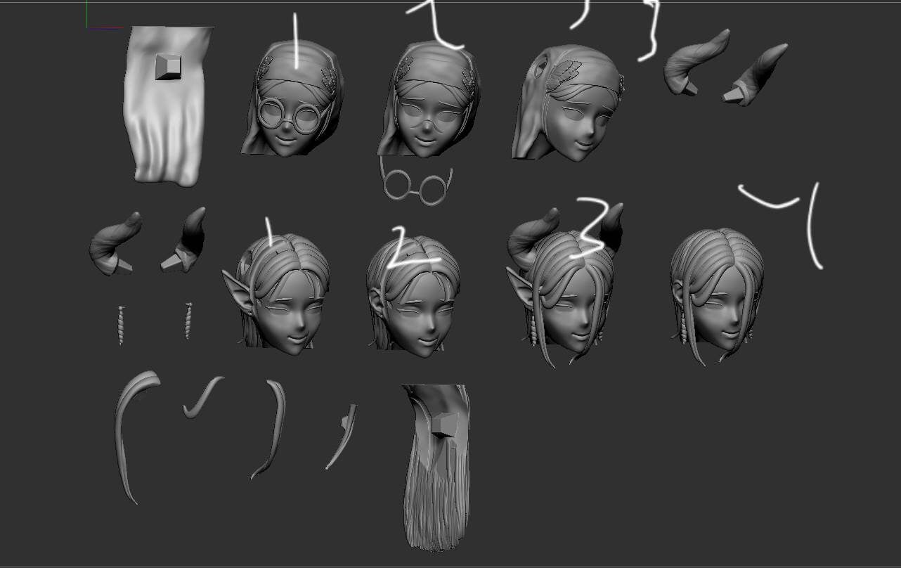 True reflections - demon and the nun - sfw - nsfw - unpainted - 3d printed model