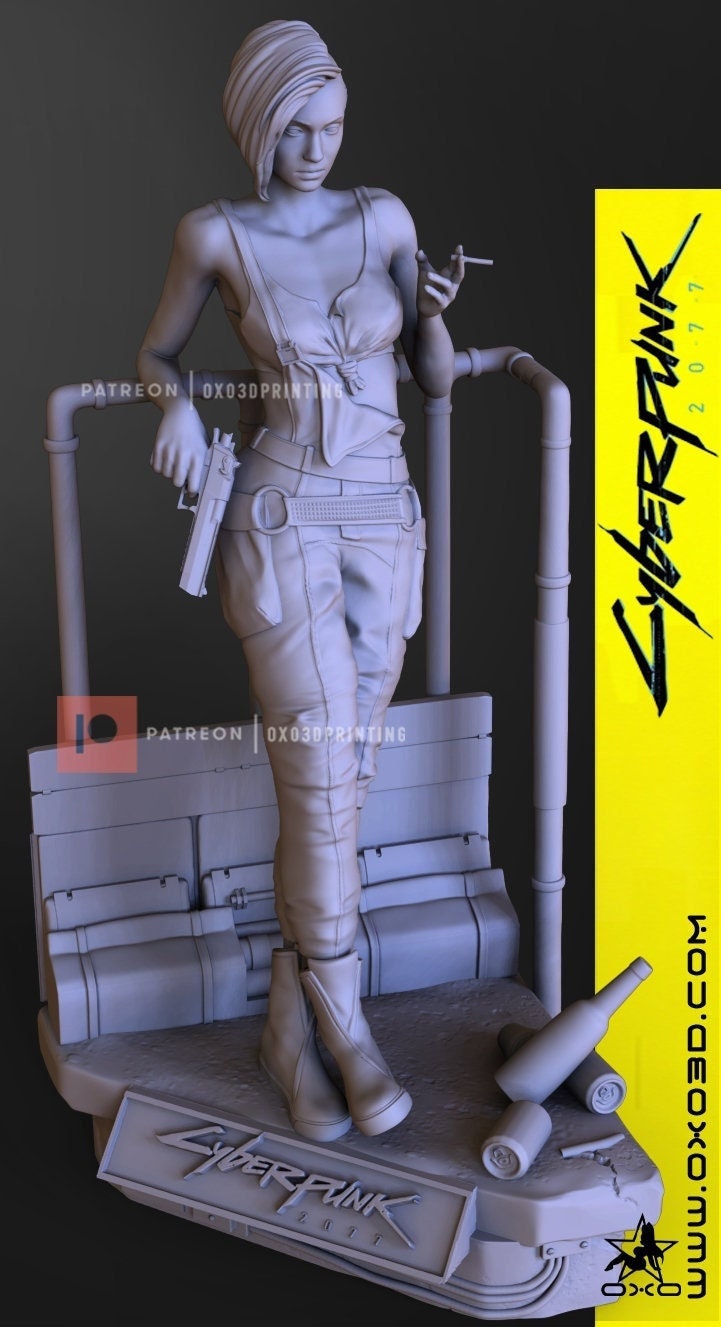 Judy Alvarez - Cyber Punk - sfw - nsfw - fan art - unpainted - 3d printed model