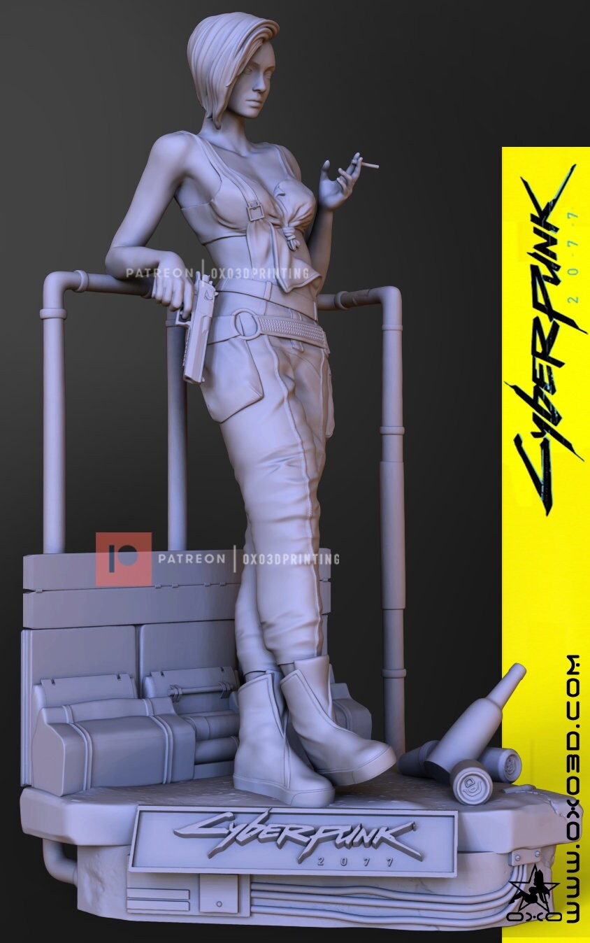 Judy Alvarez - Cyber Punk - sfw - nsfw - fan art - unpainted - 3d printed model