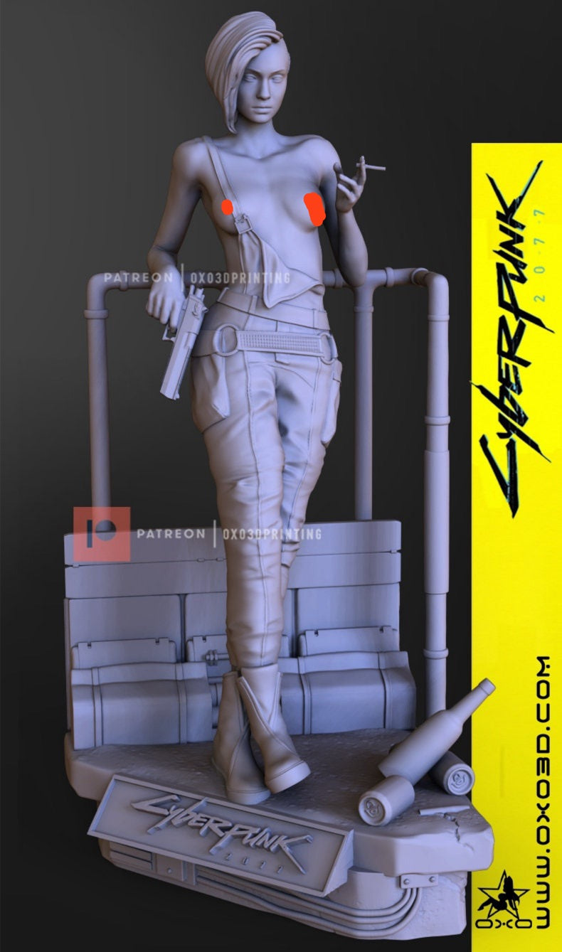 Judy Alvarez - Cyber Punk - sfw - nsfw - fan art - unpainted - 3d printed model