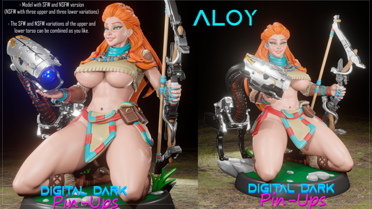 Aloy - Horizon Zero Dawn - 3D Printed - Fan Art - Figure - UNPAINTED