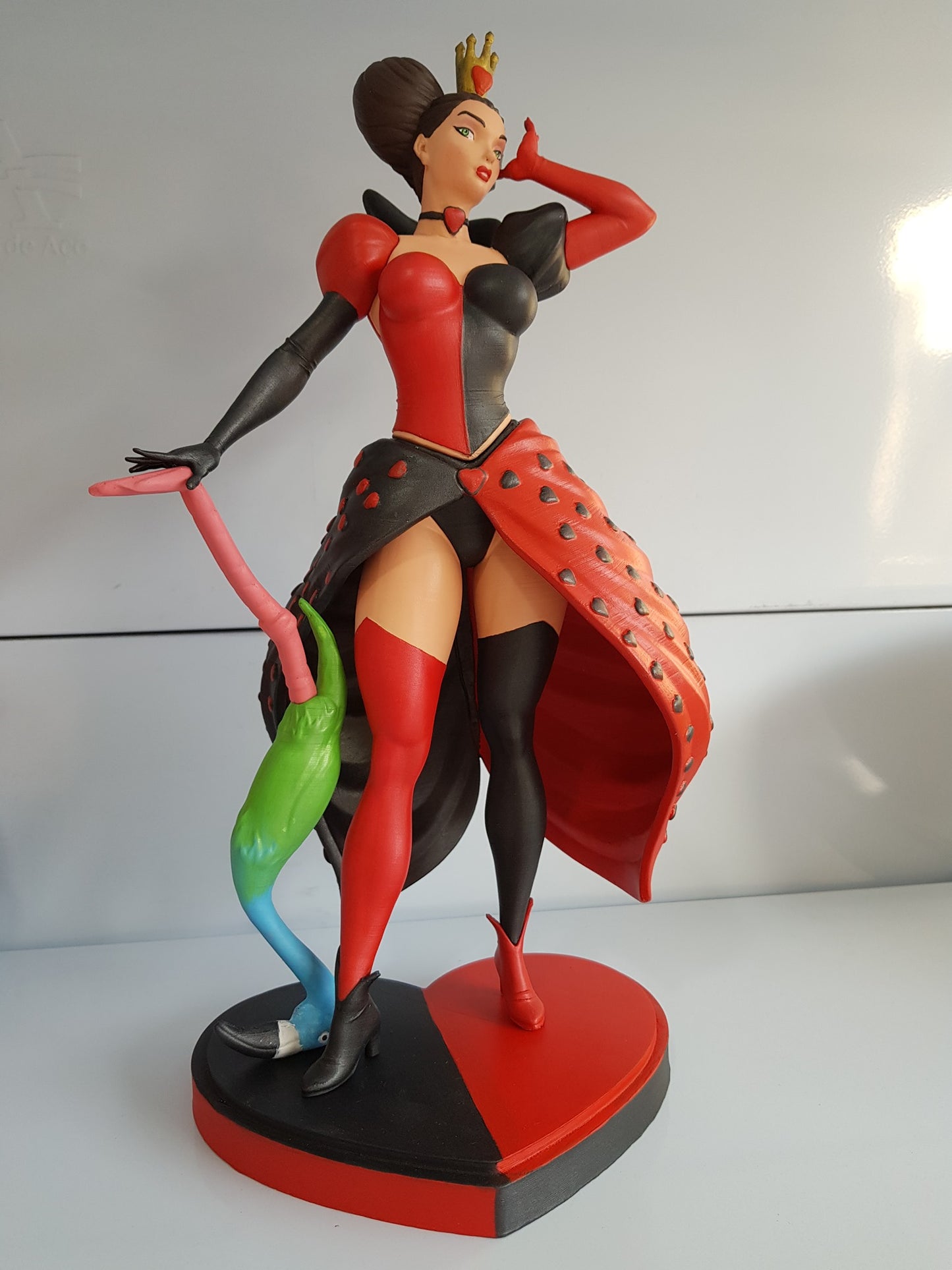 Queen Of Hearts - Alice in wonderland - 3D printed - fan art - figure - UNPAINTED