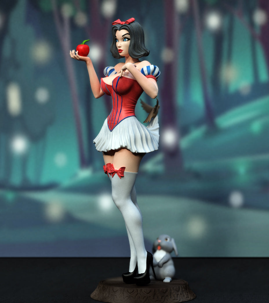 Snow White - 3D Printed - Fan Art - Figure - UNPAINTED