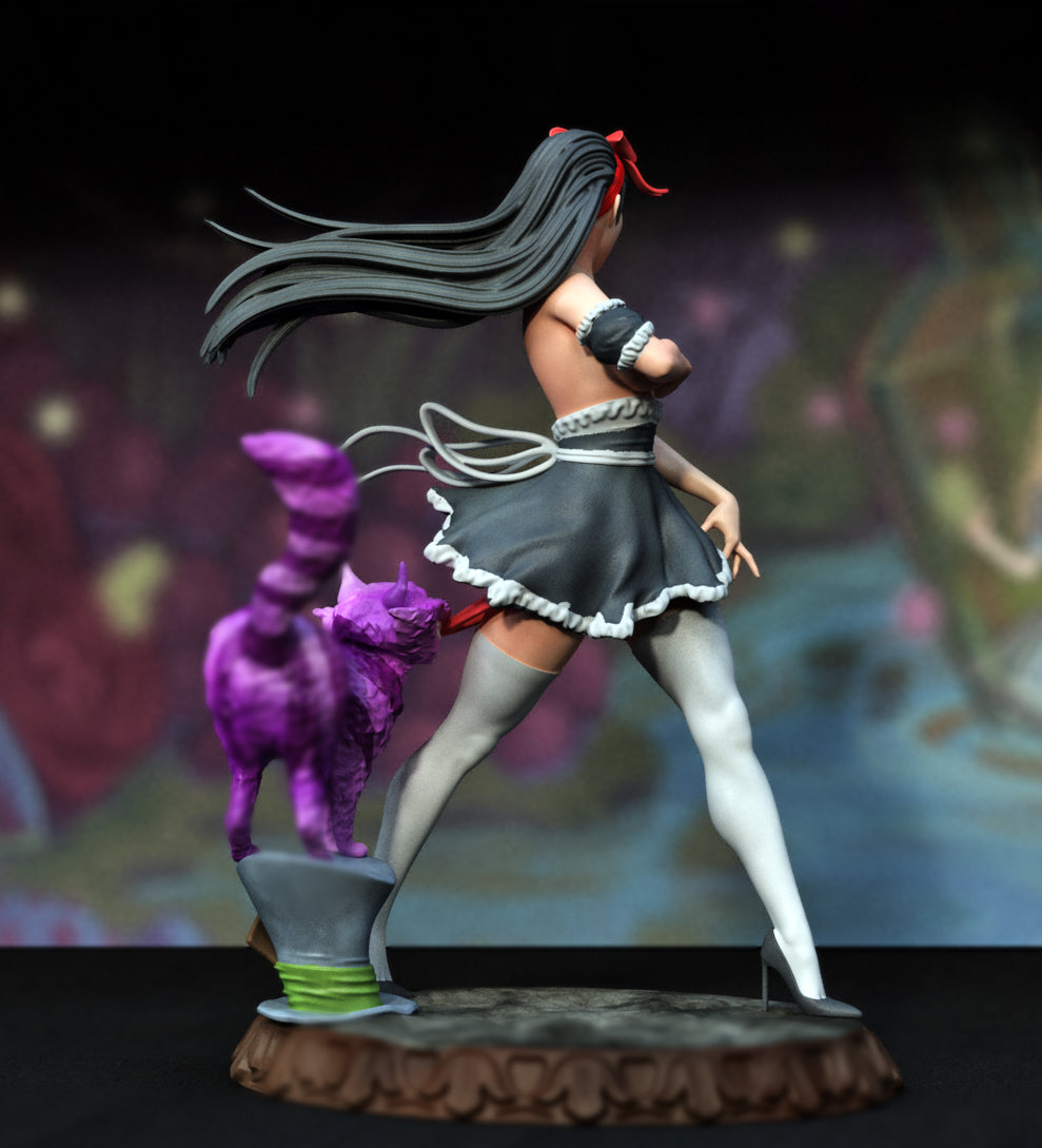 Alice In Wonderland - Dark Alice - 3d Printed - Fat Art - Figure - UNPAINTED