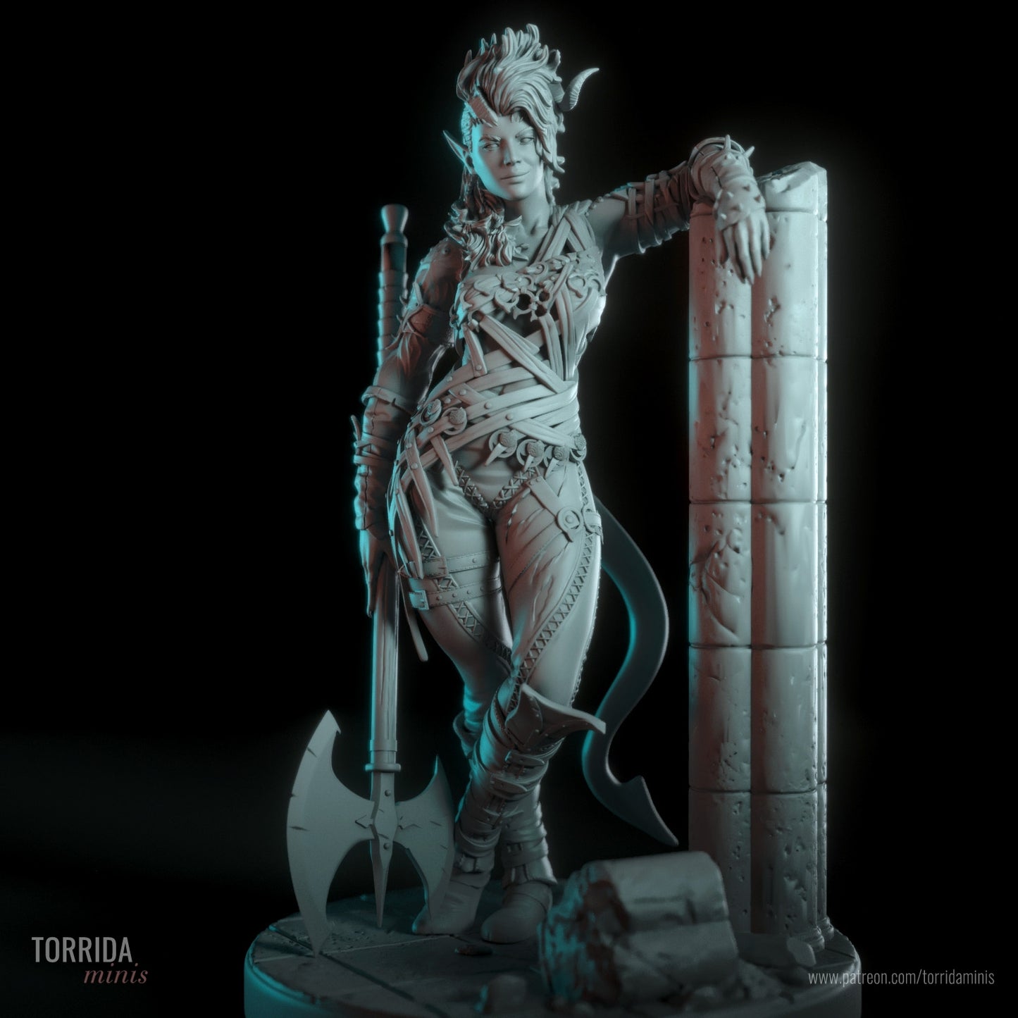 Karlach - Baulders Gate 3 - 3D printed - Fan art - Figure - UNPAINTED