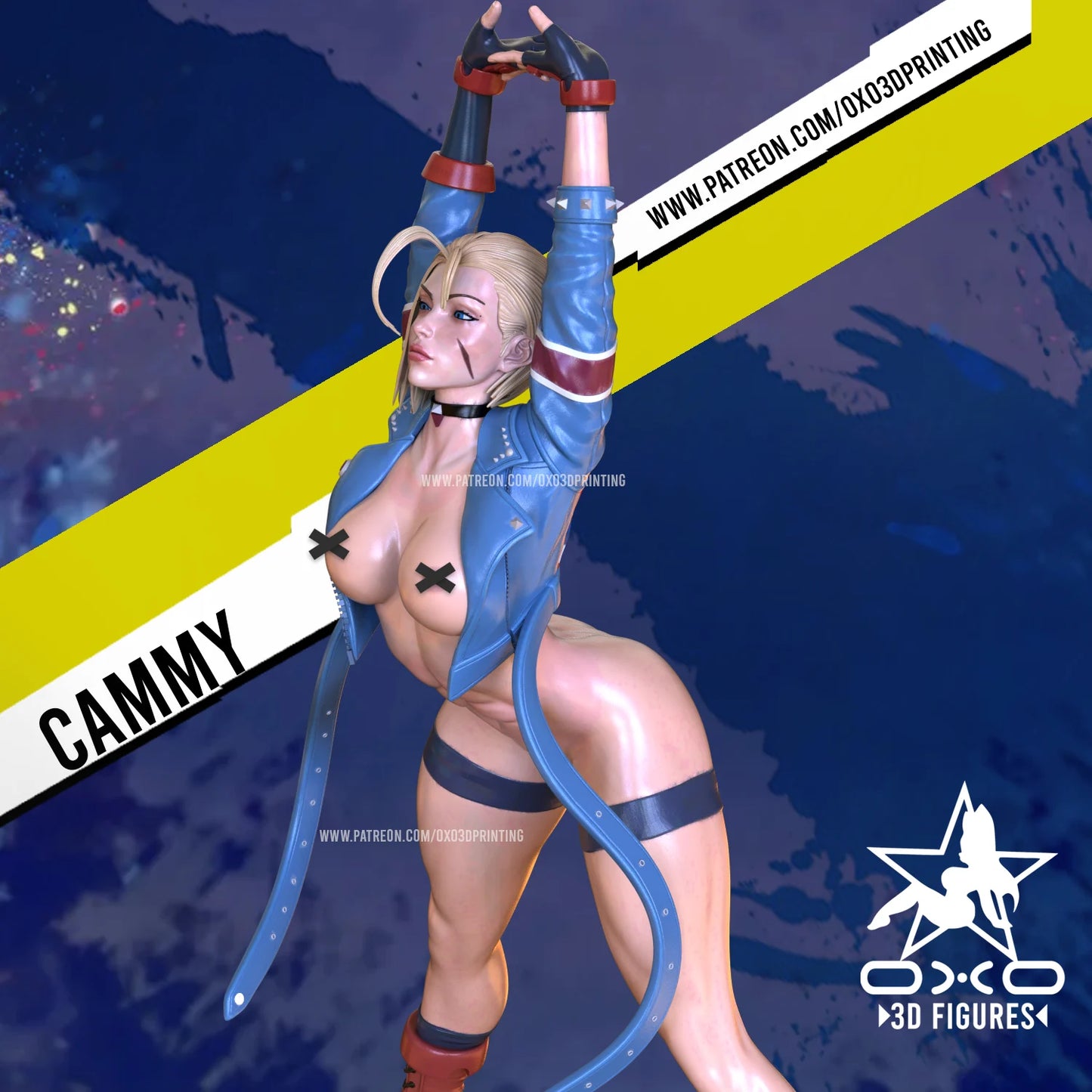 Cammy - Street Fighter - 3d printed - Fan Art - Figure - UNPAINTED