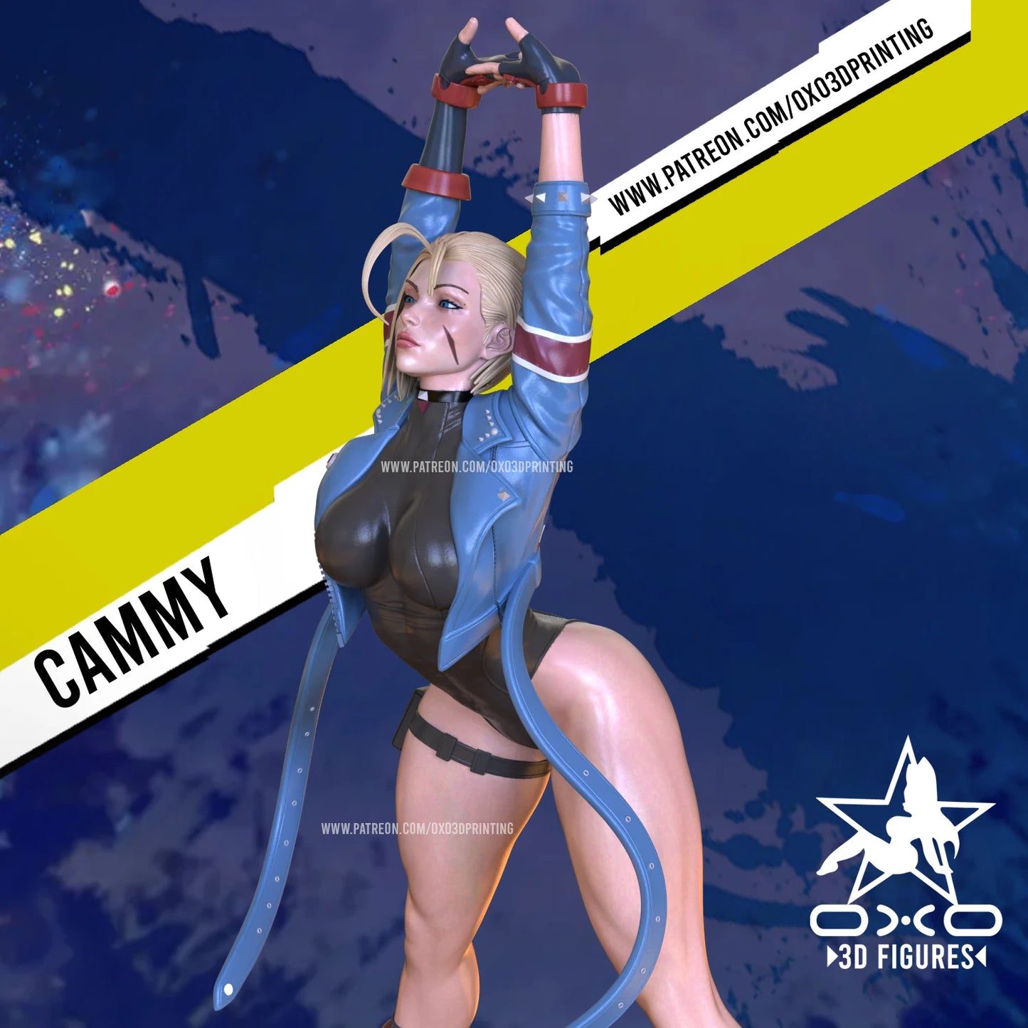 Cammy - Street Fighter - 3d printed - Fan Art - Figure - UNPAINTED