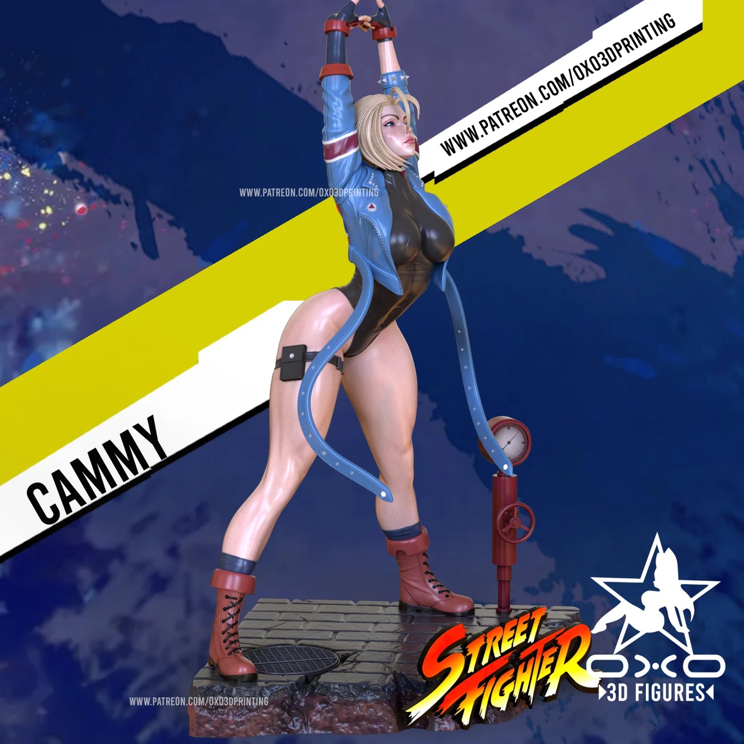 Cammy - Street Fighter - 3d printed - Fan Art - Figure - UNPAINTED