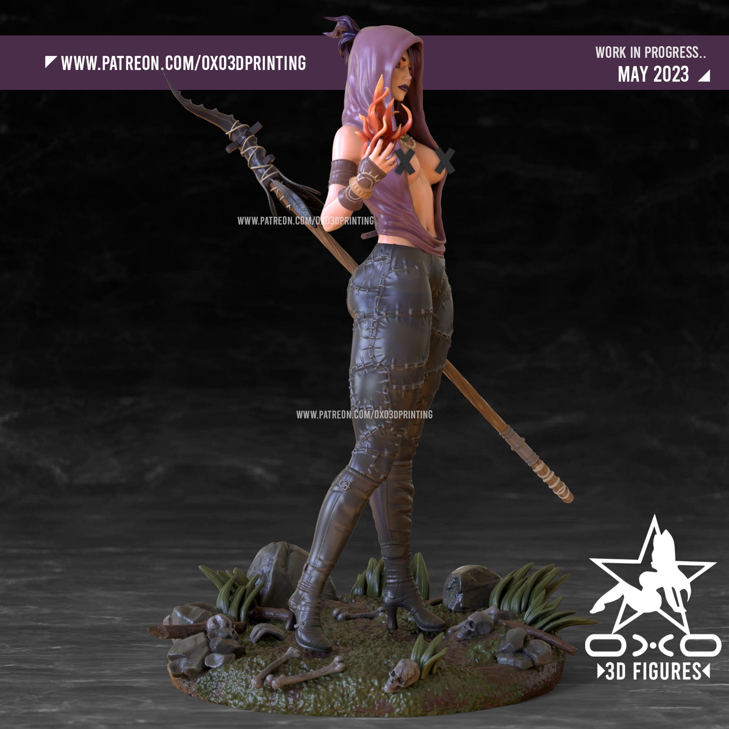 Morrigan and Ogre - Dragon Age - 3d printed - Fan Art - Figure - UNPAINTED