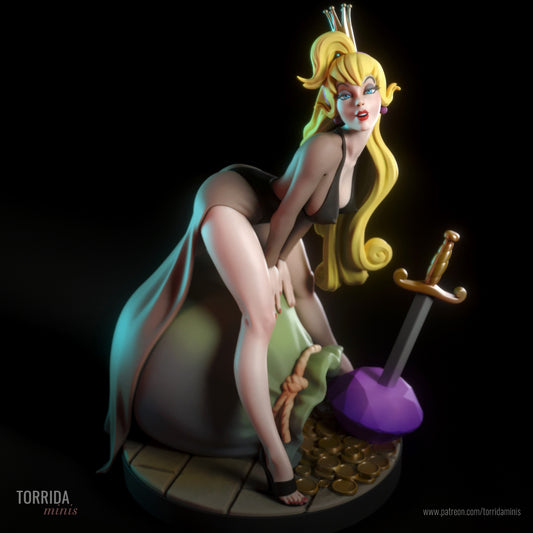 Princess Daphne - 3D Printed -Dragon's Lair - Fan Art - Figure - UNPAINTED