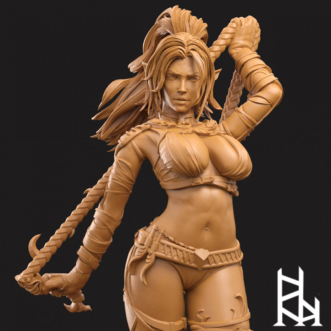 Dark Elf Assassin - 3d printed - figure - unpainted