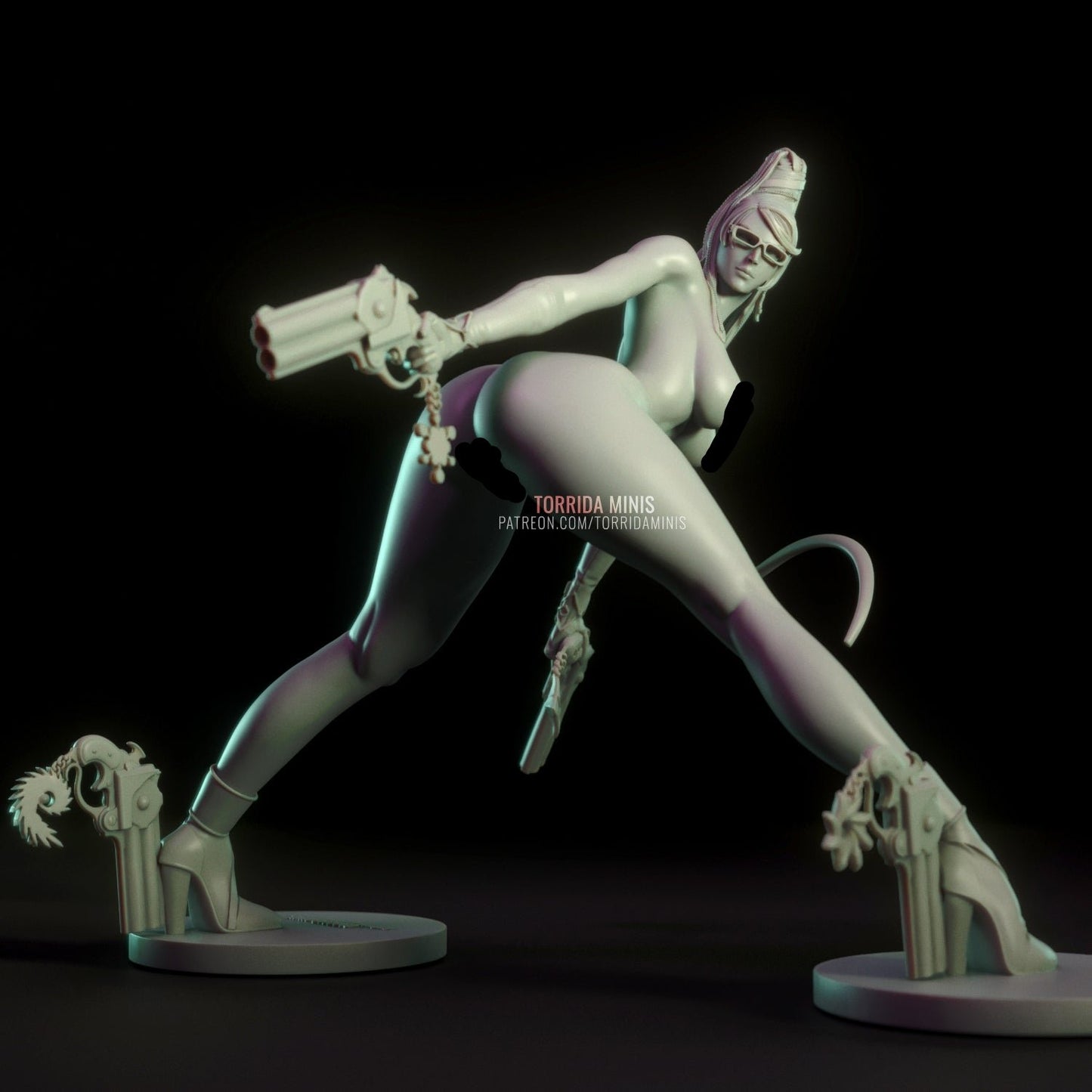 Bayonetta - Unpainted - 3d Printed Figurine