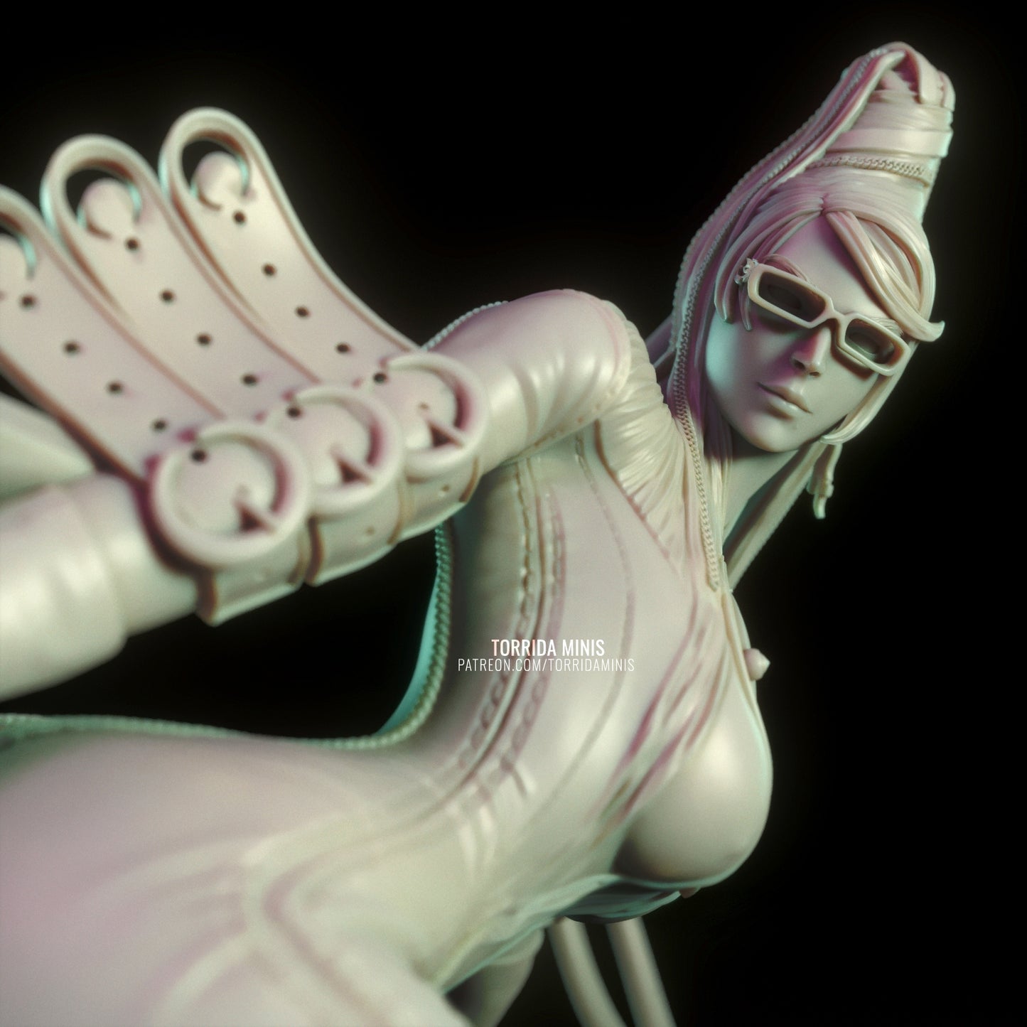 Bayonetta - Unpainted - 3d Printed Figurine