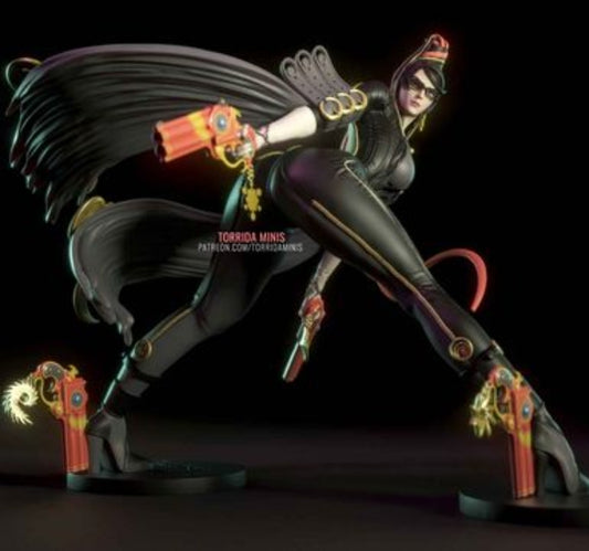 Bayonetta - Unpainted - 3d Printed Figurine