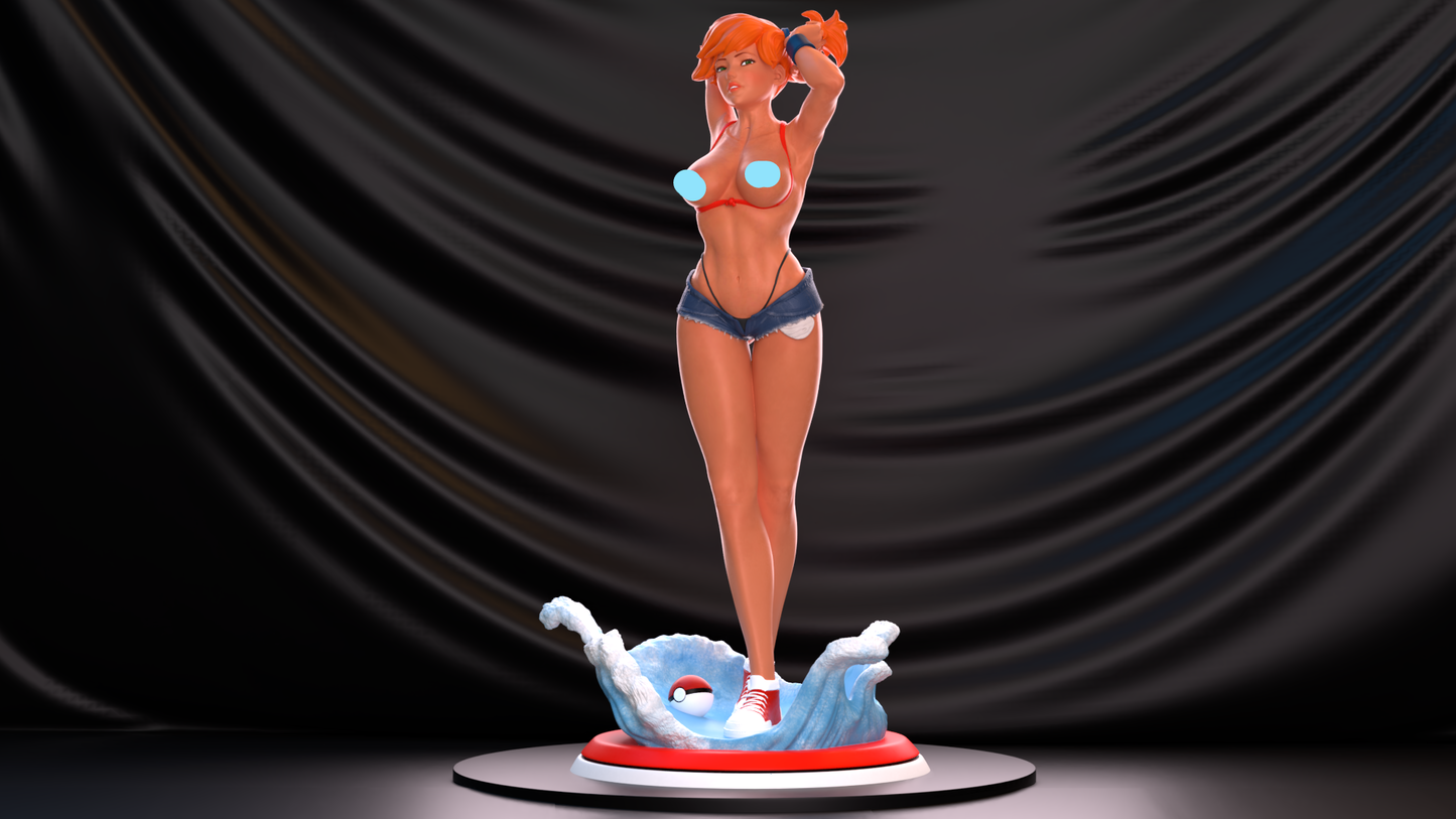 Misty - Pokemon - sfw - nsfw - 3d printed statue - UNPAINTED