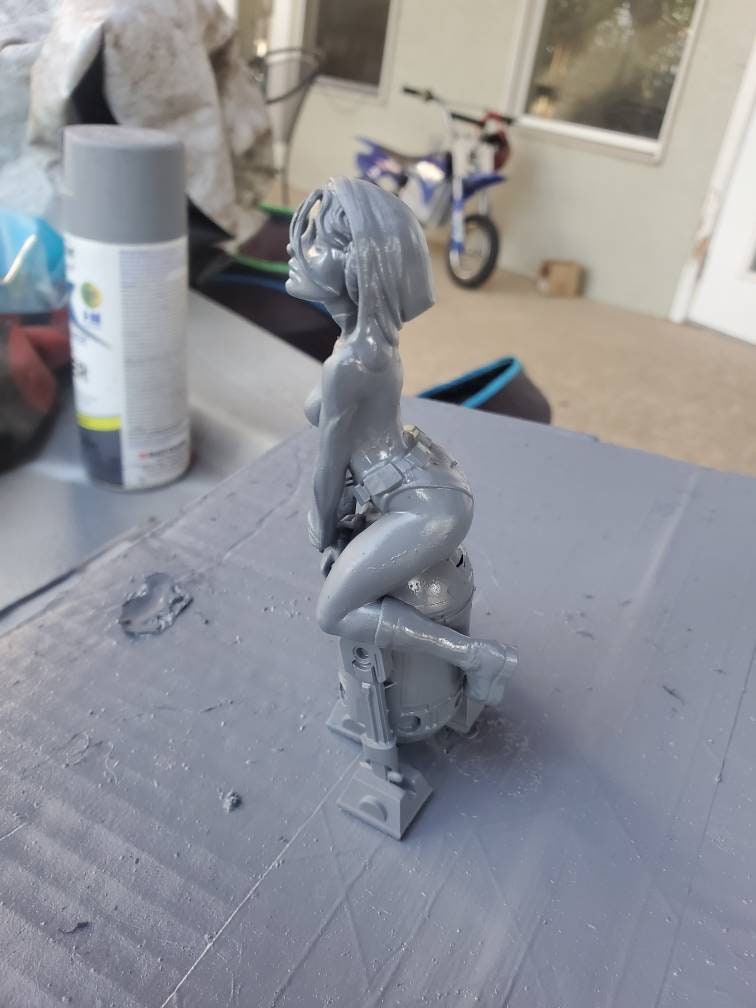 leia and R2 -Sexy - sfw - unpainted - 3d printed - fan art - figurine - statue