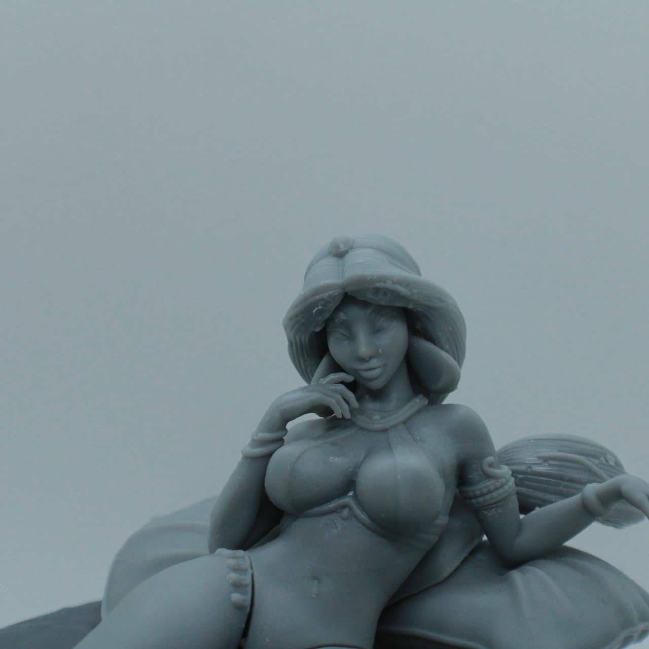 Arabian princess - (Jasmine)-  SEXY - unpainted - 3d printed -  fan art - statue