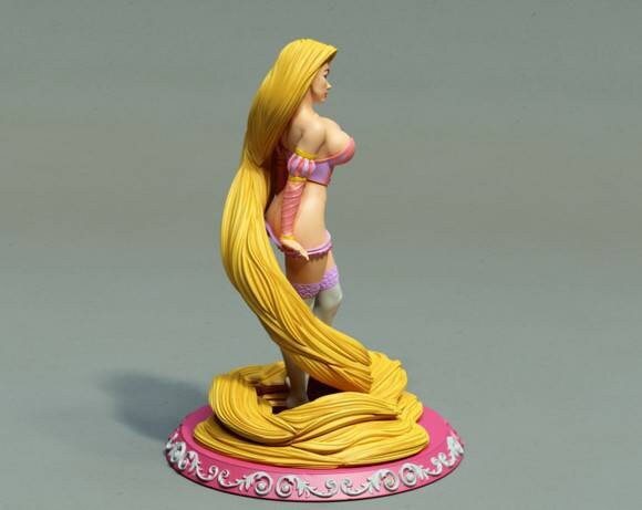 Repunzel - Sexy - fan art - unpainted - 3d printed - figurine