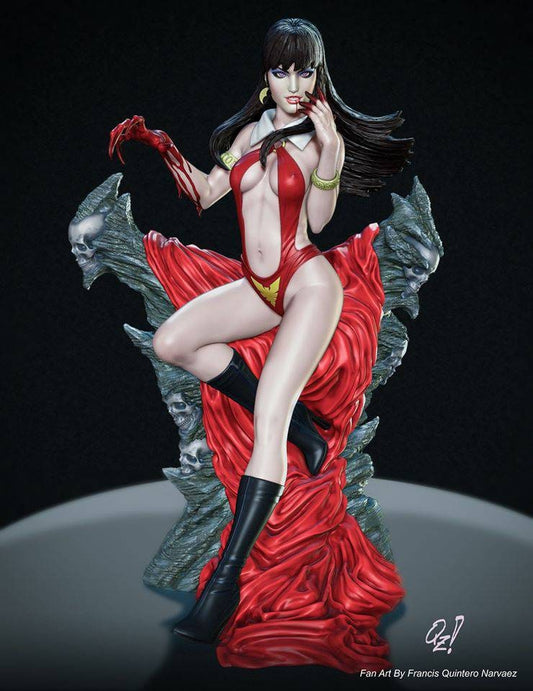 Vampirella - sexy -  unpainted - 3d printed - fan art - statue