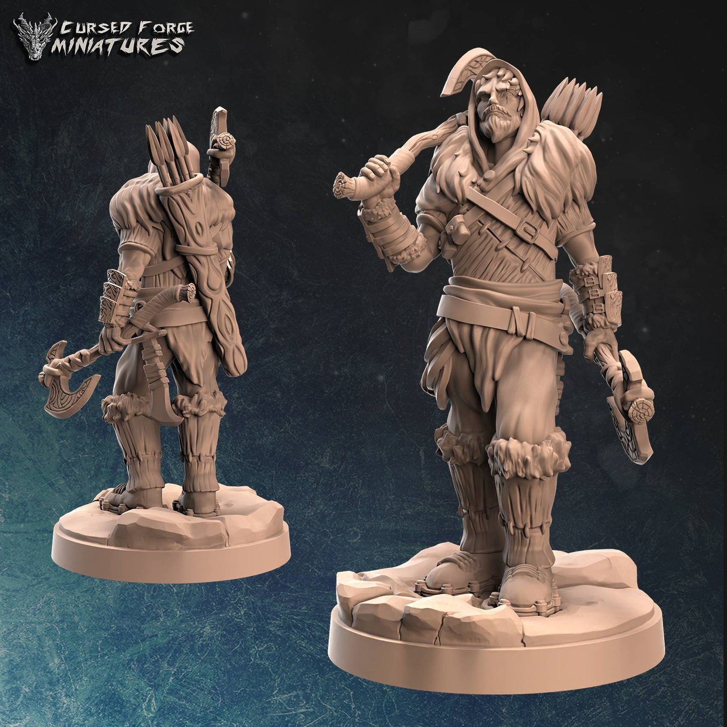 Icewind dale - Goliath warrior - cursed forge miniatures - dnd - 32 mm - tabletop - RPG - Miniature