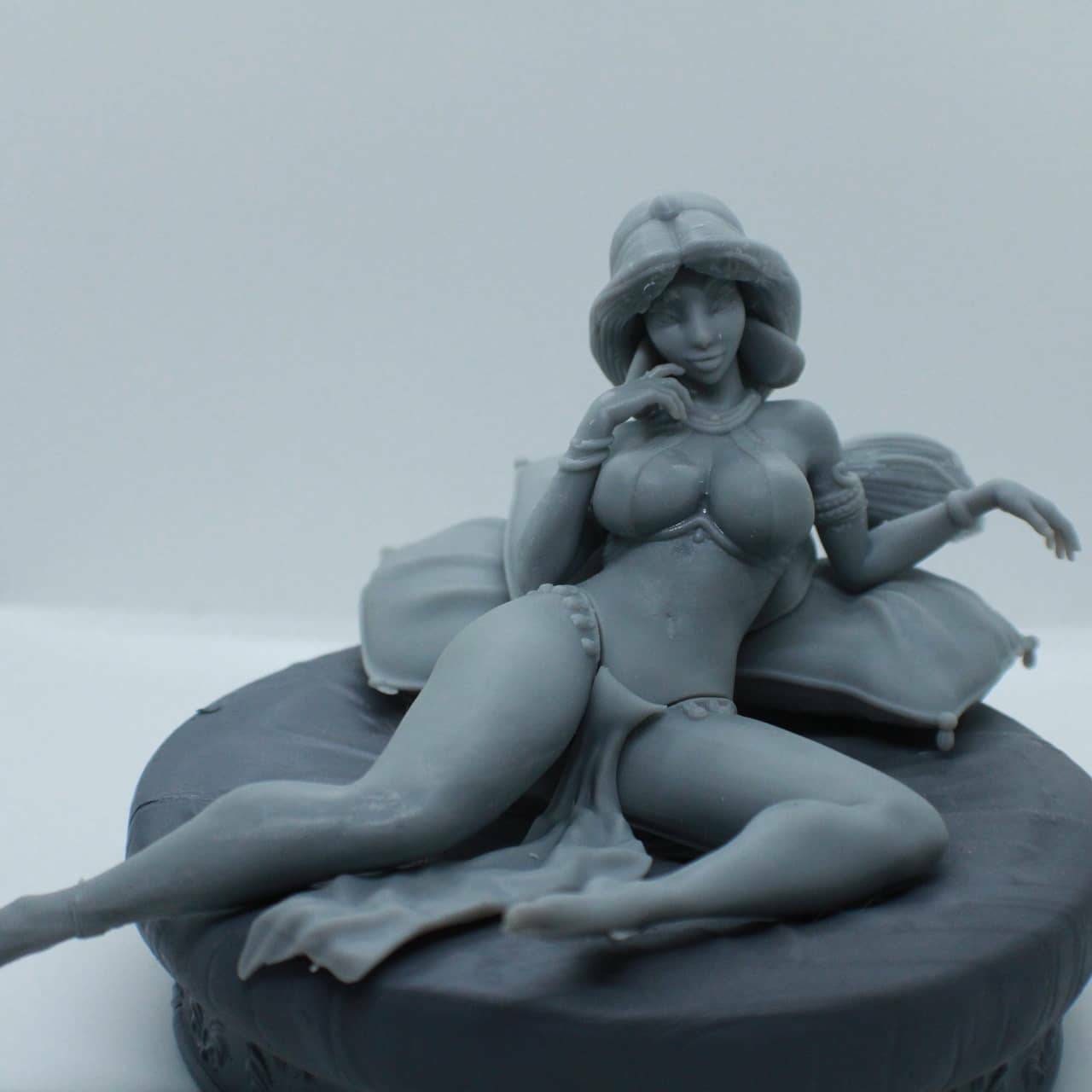 Arabian princess - (Jasmine)-  SEXY - unpainted - 3d printed -  fan art - statue