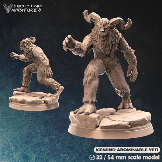 Icewind Dale yeti, yeti tyke - cursed forge - dnd - tabletop - miniature