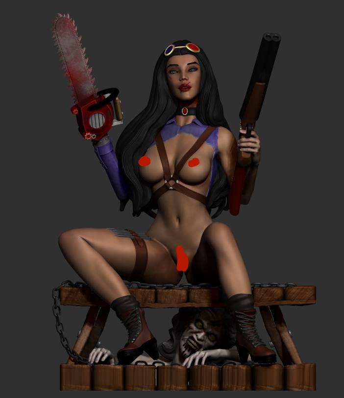 lady Evil dead (fan art) - Sexy - sfw - nsfw -  unpainted - 3d printed - figurine - statue