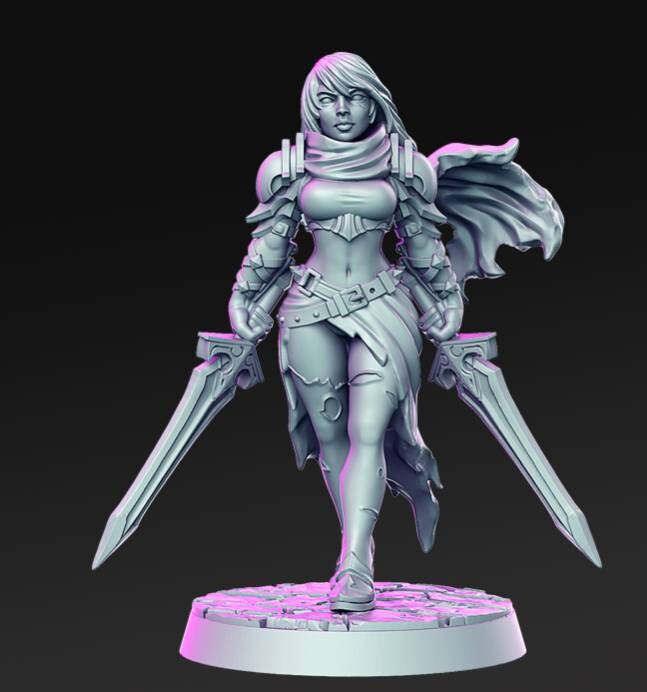 Melisa - RN Estudio - 32mm - dnd - tabletop - 3d printed figure - miniature