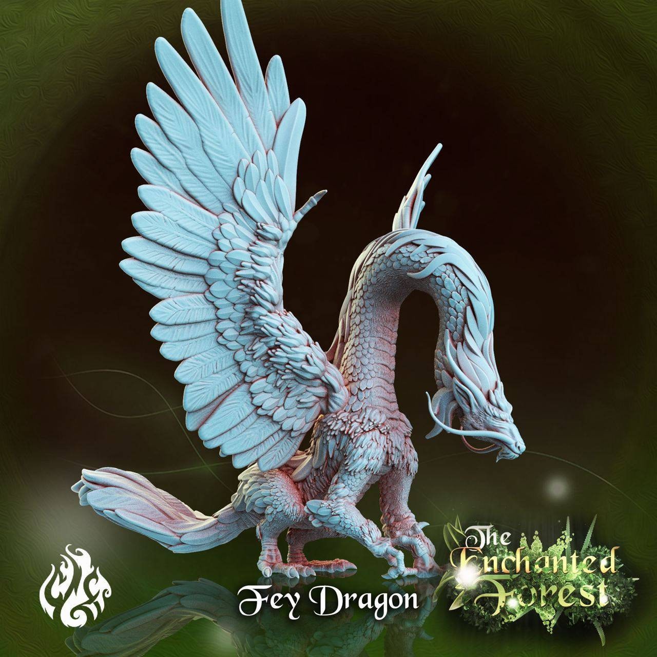 Fey Dragon - D&D - Pathfinder - tabletop - rpg  - fantasy miniature - crippled God Foundry