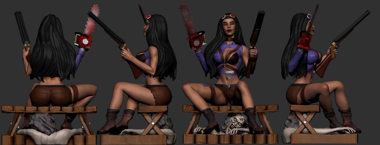 lady Evil dead (fan art) - Sexy - sfw - nsfw -  unpainted - 3d printed - figurine - statue