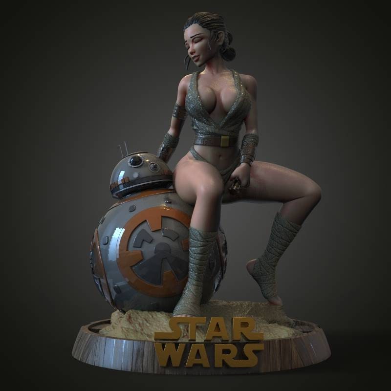 Rae - starwars - Sexy - sfw - nsfw -  fan art - unpainted - 3d printed - figurine - statue