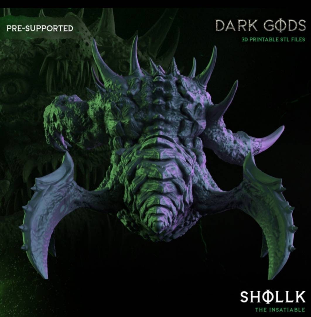 Shollk - Dark Gods - 32mm  - D&D  - pathfinder  - tabletop  - rpg  - fantasy  - miniature