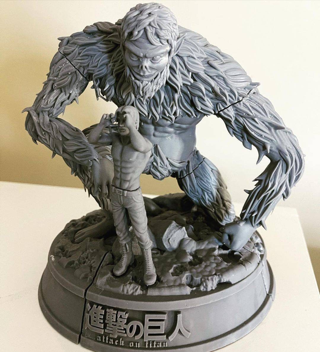 Attack on Titan - Beast Titan - Zeke Yeager - unpainted - 3d printed - Fan  art - statue