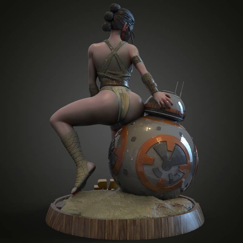 Rae - starwars - Sexy - sfw - nsfw -  fan art - unpainted - 3d printed - figurine - statue