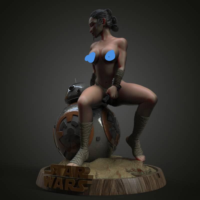 Rae - starwars - Sexy - sfw - nsfw -  fan art - unpainted - 3d printed - figurine - statue