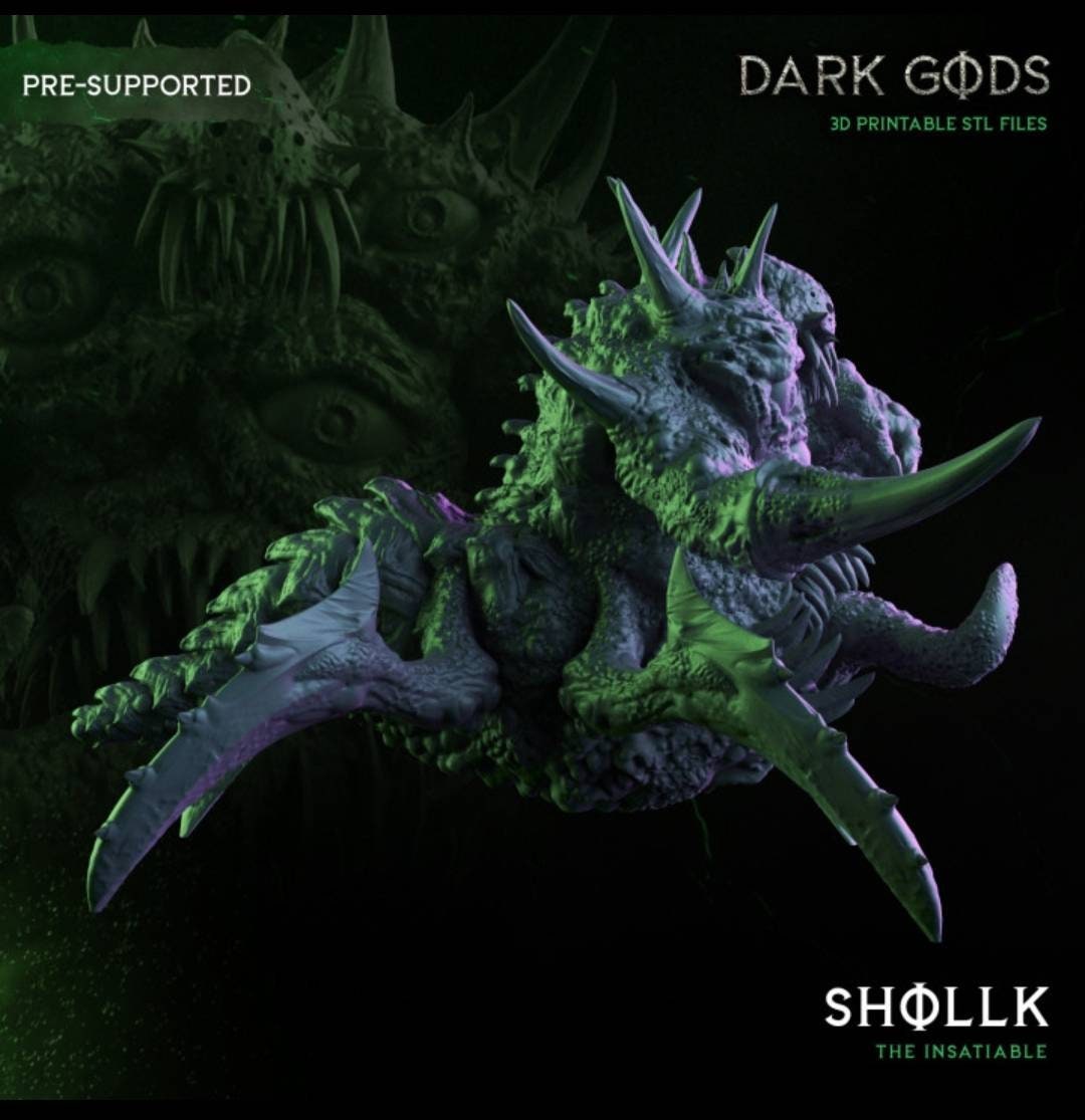 Shollk - Dark Gods - 32mm  - D&D  - pathfinder  - tabletop  - rpg  - fantasy  - miniature