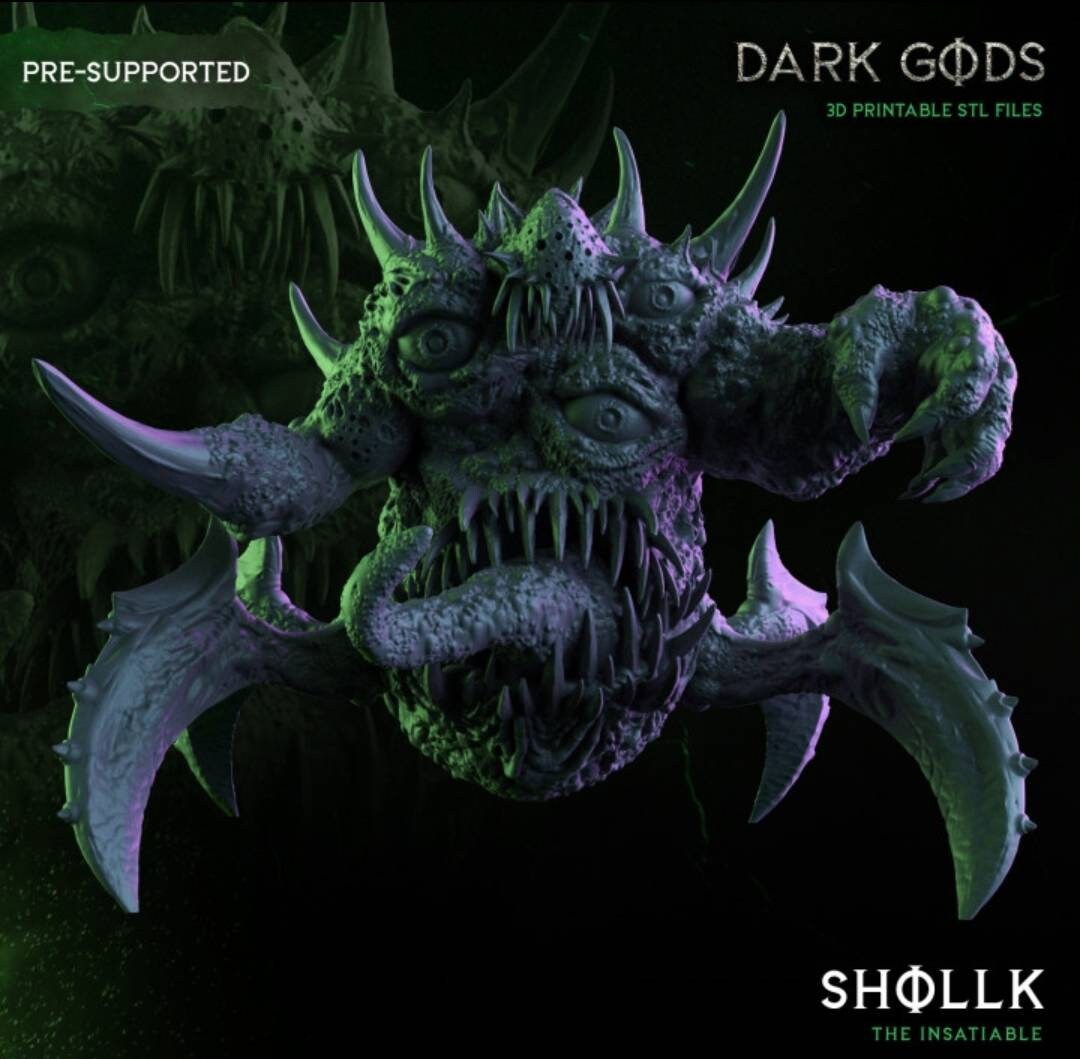 Shollk - Dark Gods - 32mm  - D&D  - pathfinder  - tabletop  - rpg  - fantasy  - miniature