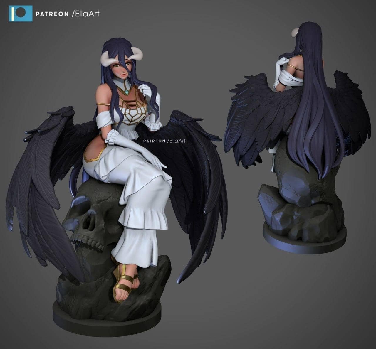 Albedo - overloard -Sexy - fan art - unpainted - 3d printed - model - figurine