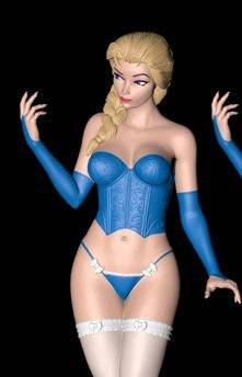 Elsa (FAN ART) - unpainted -Sexy sfw - nsfw -   3d printed - figurine - statue