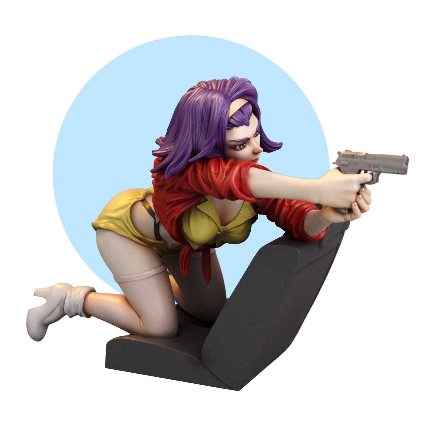 Fey Valentin - cowboy bebop - sfw - nsfw -  fan art - unpainted - 3d printed - figure