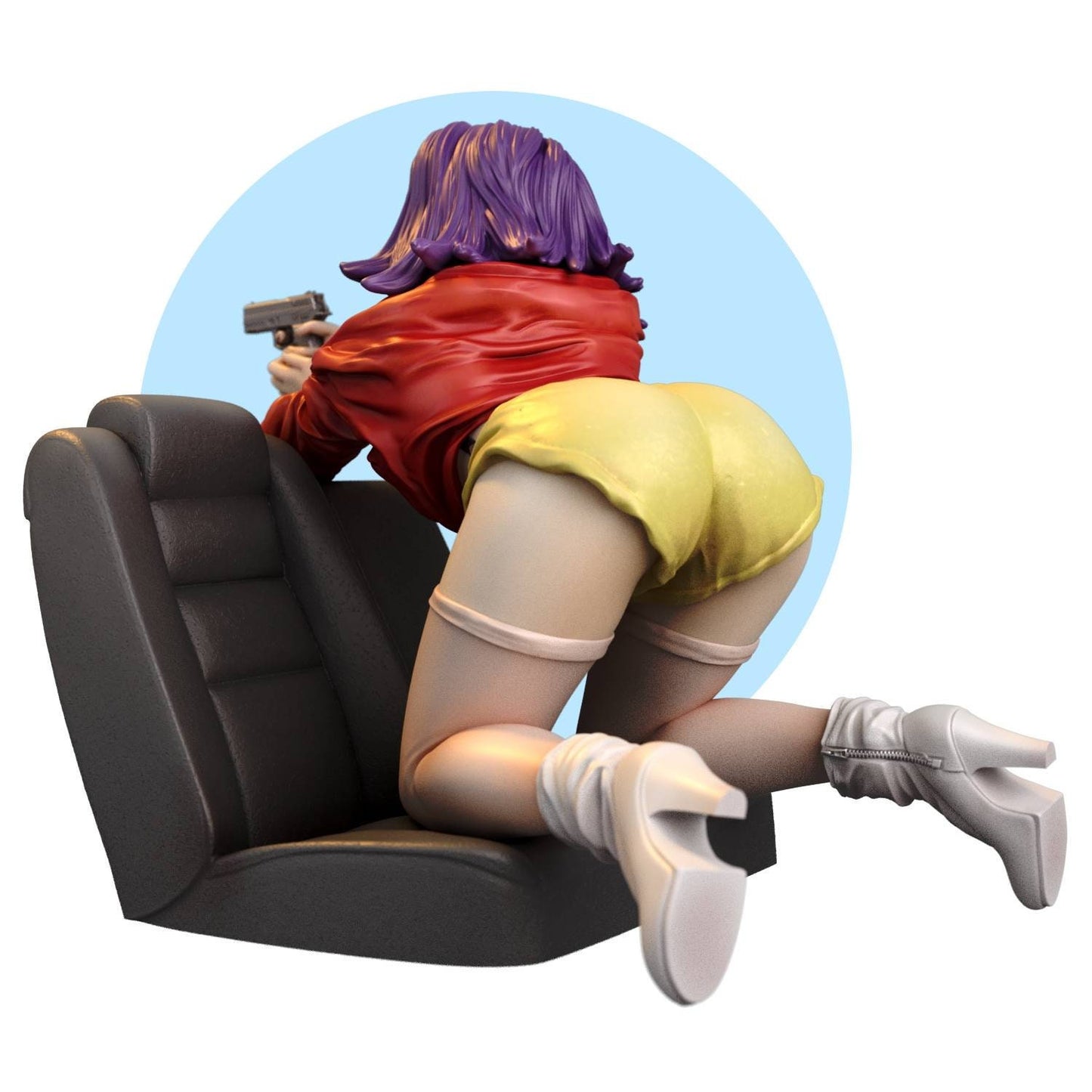 Fey Valentin - cowboy bebop - sfw - nsfw -  fan art - unpainted - 3d printed - figure