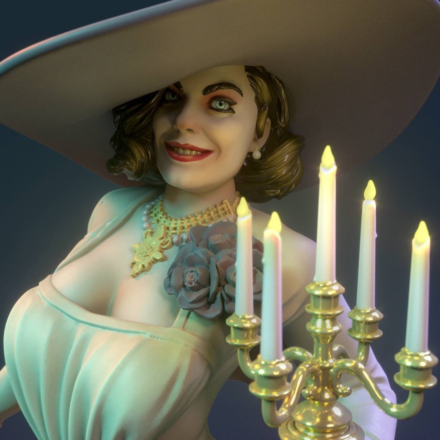 Lady Dimitrescu - SFW - NSFW - sexy -  unpainted - 3d print - fan art - figurine